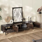 Bestier 78" Mobile TV Stand di design moderno della metà del secolo per TV da 65 pollici in su, console TV con armadietti portaoggetti per soggiorno, mobile TV con vano portaoggetti