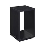 HomeStock 26 in.H Black Color Rectangle Wood Table Top End Table 1 -piece