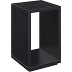 HomeStock Tavolino da Salotto Rettangolare Nero in Legno, 66 cm H, 1 Pezzo