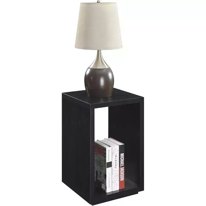 HomeStock Tavolino da Salotto Rettangolare Nero in Legno, 66 cm H, 1 Pezzo