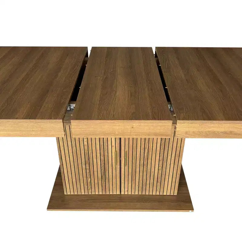 Tavolo da pranzo allungabile GDFStudio Elisa Farmhouse con base contenitore