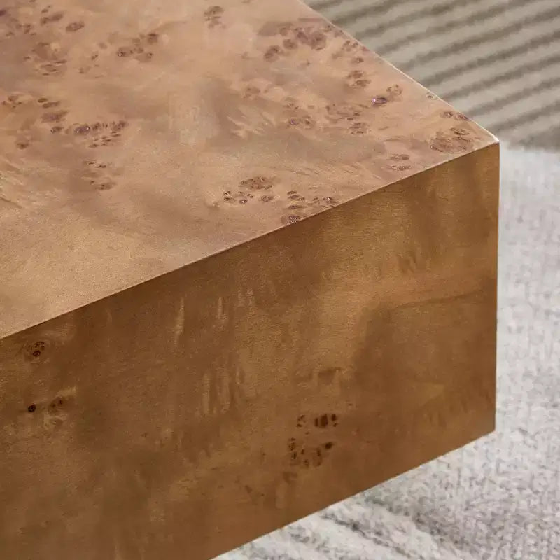 Tavolino da caffè GDFStudio Sabrina rettangolare con piedistallo in legno, 43" di larghezza
