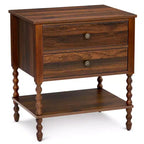 Karl Home comodini a 2 cassetti in truciolato marrone, 61 cm larg.