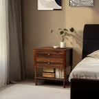 Karl Home comodini a 2 cassetti in truciolato marrone, 61 cm larg.