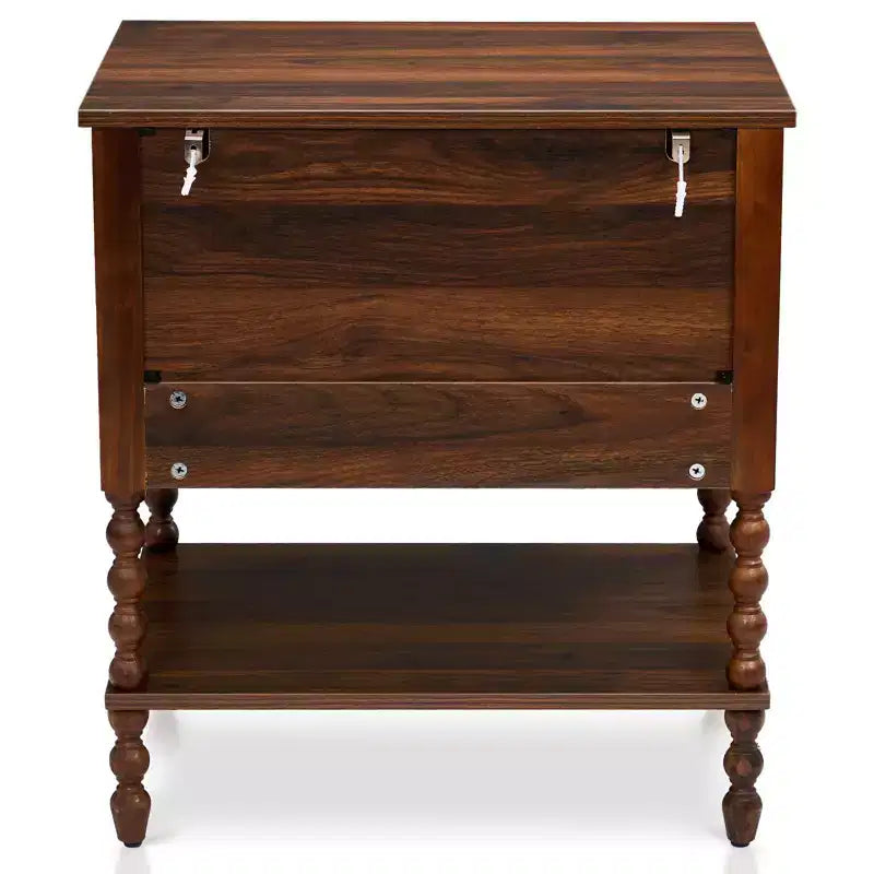 Karl Home comodini a 2 cassetti in truciolato marrone, 61 cm larg.