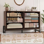 Cassettiera a 6 cassetti per camera da letto, comò in legno da 52W con gambe in metallo, organizer per vestiti, mobile TV per corridoio