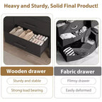 Cassettiera a 6 cassetti per camera da letto, comò in legno da 52W con gambe in metallo, organizer per vestiti, mobile TV per corridoio