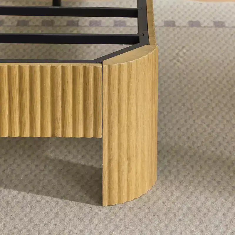 ModernLuxe Struttura Letto Matrimoniale/Una Piazza e Mezza XL con Testiera Contenitore, Stazione di Ricarica Integrata, Design Onde, Supporto Silenzioso