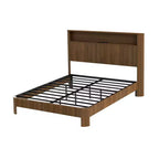ModernLuxe Struttura Letto Matrimoniale/Una Piazza e Mezza XL con Testiera Contenitore, Stazione di Ricarica Integrata, Design Onde, Supporto Silenzioso