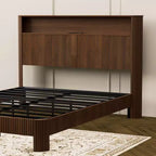 ModernLuxe Struttura Letto Matrimoniale/Una Piazza e Mezza XL con Testiera Contenitore, Stazione di Ricarica Integrata, Design Onde, Supporto Silenzioso