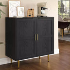 Armadietto contenitore Heynemo a 2 ante, credenza moderna in legno con ripiani regolabili, madia autoportante per soggiorno, camera da letto