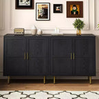 Armadietto contenitore Heynemo a 2 ante, credenza moderna in legno con ripiani regolabili, madia autoportante per soggiorno, camera da letto