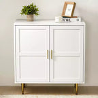 Armadietto contenitore Heynemo a 2 ante, credenza moderna in legno con ripiani regolabili, madia autoportante per soggiorno, camera da letto