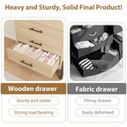 Cassettiera a 6 cassetti indipendente, cassettiera con cassetti portaoggetti, cassettiera in legno per soggiorno, camera da letto, ingresso