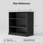 MAYEERTY Mobiletto Contenitore da Terra, Armadietto Decorativo in Legno per Casa, Ufficio, Piccoli Spazi, Nero, 31*31*16 pollici