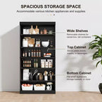 MAYEERTY Mobiletto Contenitore da Terra, Armadietto Decorativo in Legno per Casa, Ufficio, Piccoli Spazi, Nero, 31*31*16 pollici