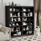 MAYEERTY Mobiletto Contenitore da Terra, Armadietto Decorativo in Legno per Casa, Ufficio, Piccoli Spazi, Nero, 31*31*16 pollici