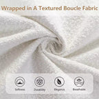 Letto a piattaforma Christopher Knight Home Beau moderno imbottito in bouclé con testiera curva
