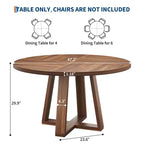 Tavolo da pranzo rotondo per 4 persone, tavolo da 120 cm per sala da pranzo, tavoli da cucina circolari per sala da pranzo, cucina, soggiorno (solo tavolo)
