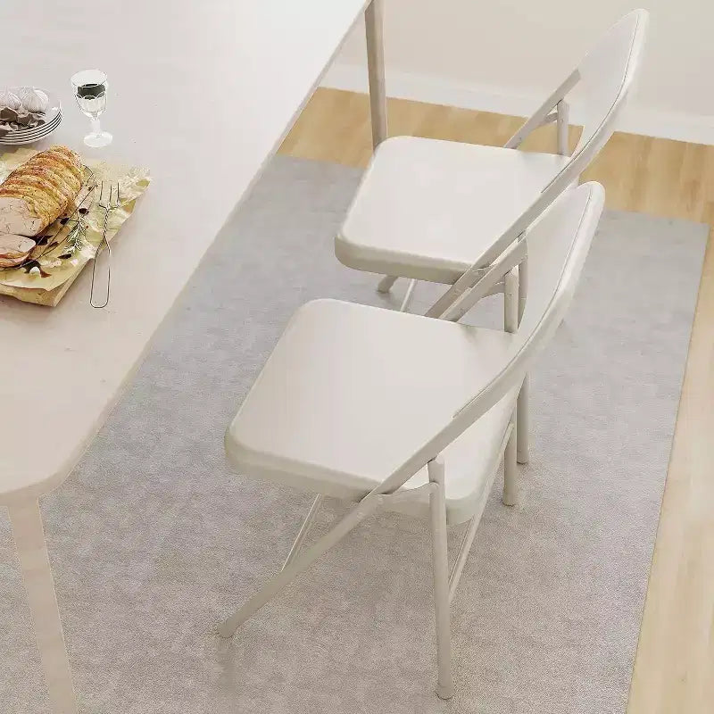 Acekool Set di 6 sedie pieghevoli Beige, interamente in acciaio, telaio in metallo, portata massima 158 kg, portatili per eventi interni ed esterni