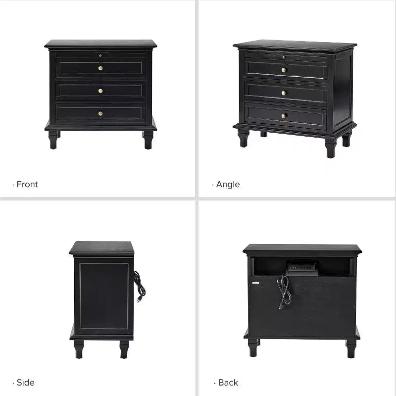 Giorgio Tavolino a 3 cassetti con prese integrate|HULALA HOME