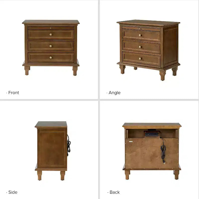 Giorgio Tavolino a 3 cassetti con prese integrate|HULALA HOME