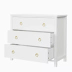 Comò a 7 cassetti, cassettiera moderna in legno, mobile TV con cassetti, organizer in legno con maniglie per camera da letto, soggiorno, corridoio, bianco