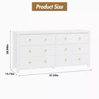 Comò a 7 cassetti, cassettiera moderna in legno, mobile TV con cassetti, organizer in legno con maniglie per camera da letto, soggiorno, corridoio, bianco