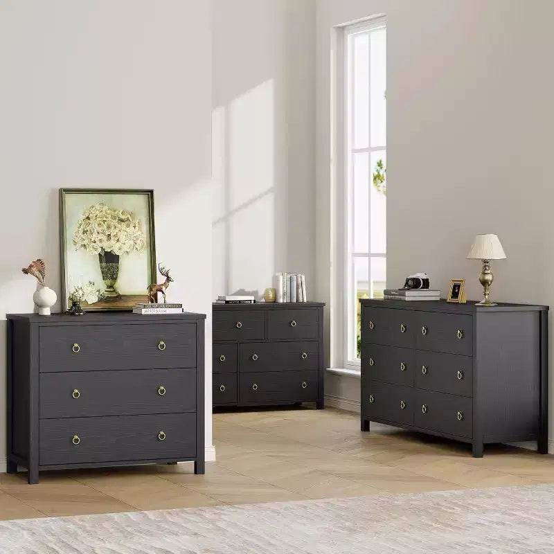 Comò a 7 cassetti, cassettiera moderna in legno, mobile TV con cassetti, organizer in legno con maniglie per camera da letto, soggiorno, corridoio, bianco