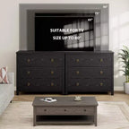 Comò a 7 cassetti, cassettiera moderna in legno, mobile TV con cassetti, organizer in legno con maniglie per camera da letto, soggiorno, corridoio, bianco