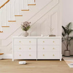 Comò a 7 cassetti, cassettiera moderna in legno, mobile TV con cassetti, organizer in legno con maniglie per camera da letto, soggiorno, corridoio, bianco