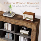 Bibliothèque horizontale Lantine, organiseur de rangement à 6 cubes, longue étagère, large console de rangement pour le bureau à domicile, le salon