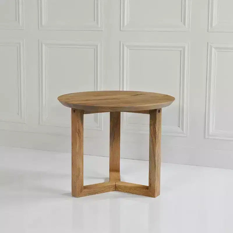 Tavolino rotondo artigianale Royal Hampton 18.5 | Legno di mango