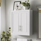 MAYEERTY Bathroom Storage Cabinet Wooden Wall-Mounted Cabinets for Home, Small Space, White, 26*22*8in