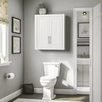 Mobiletto da bagno MAYEERTY, mobiletti da parete in legno per casa, piccoli spazi, bianco, 26*22*8in