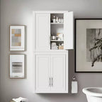 Mobiletto da bagno MAYEERTY, mobiletti da parete in legno per casa, piccoli spazi, bianco, 26*22*8in