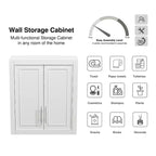 Mobiletto da bagno MAYEERTY, mobiletti da parete in legno per casa, piccoli spazi, bianco, 26*22*8in