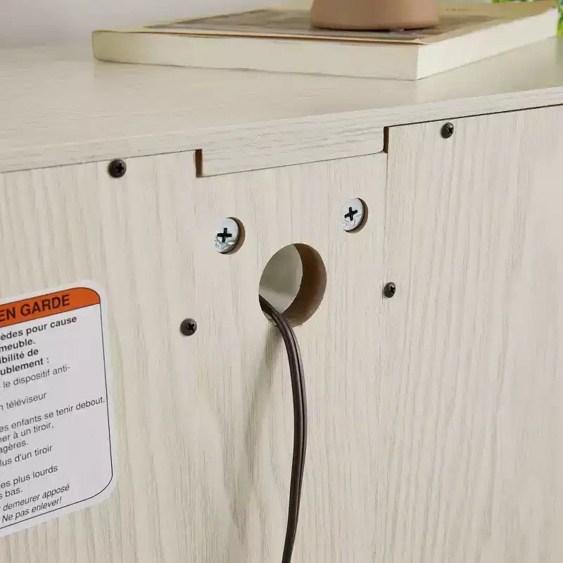 Vetrinetta in vetro illuminata con ripiani regolabili - Elegante vetrina a 2 ante e cassetto integrato, lampadina inclusa