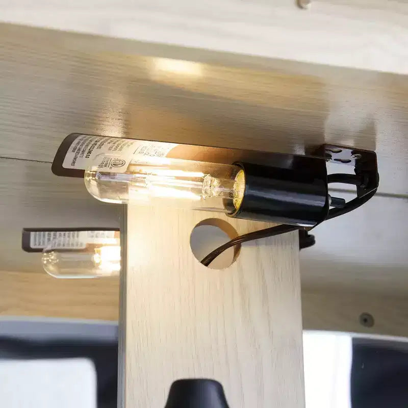 Vetrinetta in vetro illuminata con ripiani regolabili - Elegante vetrina a 2 ante e cassetto integrato, lampadina inclusa