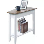 HomeStock Belmont - Tavolino rotondo con ripiano inferiore, elegante tavolino con gambe curve, tavolino d'appoggio per soggiorno