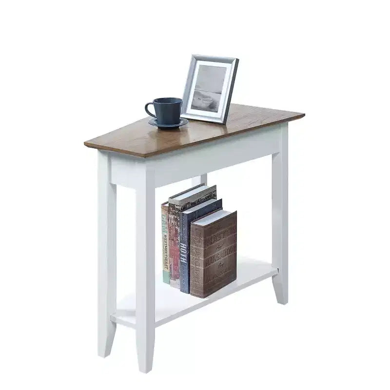 HomeStock Belmont - Tavolino rotondo con ripiano inferiore, elegante tavolino con gambe curve, tavolino d'appoggio per soggiorno