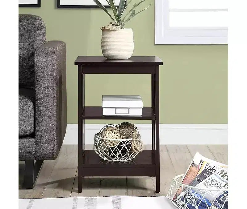 HomeStock Belmont Tavolino da Divano con Superficie Spaziosa e Ripiani Multipli, Tavolino Funzionale per Libri, Decorazioni e Uso Quotidiano