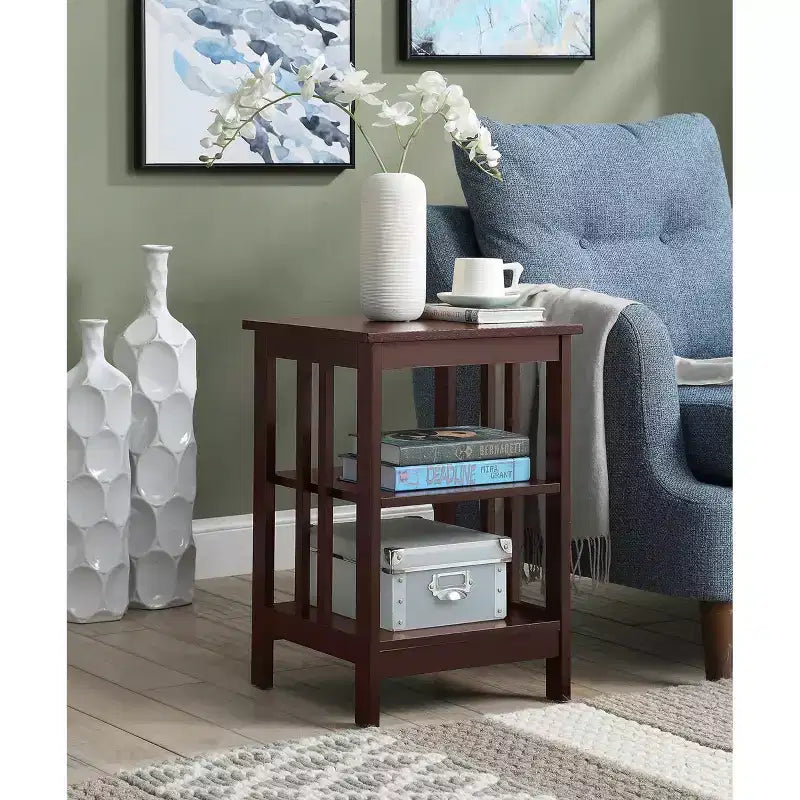 HomeStock Belmont Tavolino da Divano con Superficie Spaziosa e Ripiani Multipli, Tavolino Funzionale per Libri, Decorazioni e Uso Quotidiano