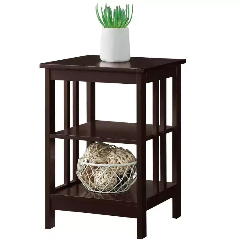 HomeStock Belmont Tavolino da Divano con Superficie Spaziosa e Ripiani Multipli, Tavolino Funzionale per Libri, Decorazioni e Uso Quotidiano