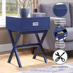 HomeStock Belmont Tavolino con Ampio Cassetto e Superficie Larga, Tavolino Laterale Moderno per Lampade, Decorazioni e Uso Quotidiano in Soggiorno