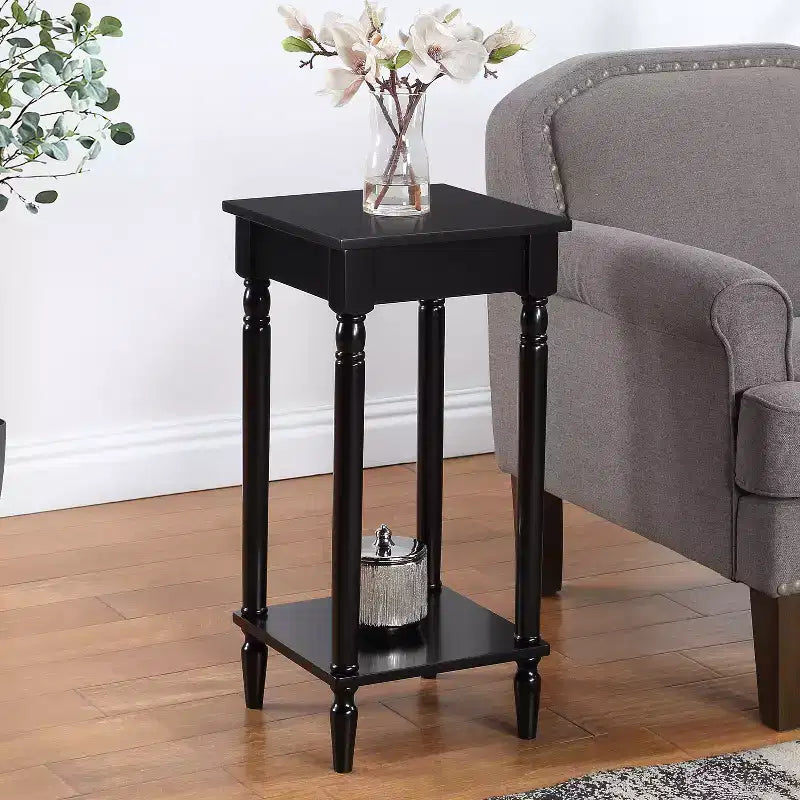 HomeStock Belmont Tavolino da Divano con Ripiano, Tavolino a Due Livelli con Gambe Scolpite per Soggiorno, Camera da Letno o Angolo Lettura