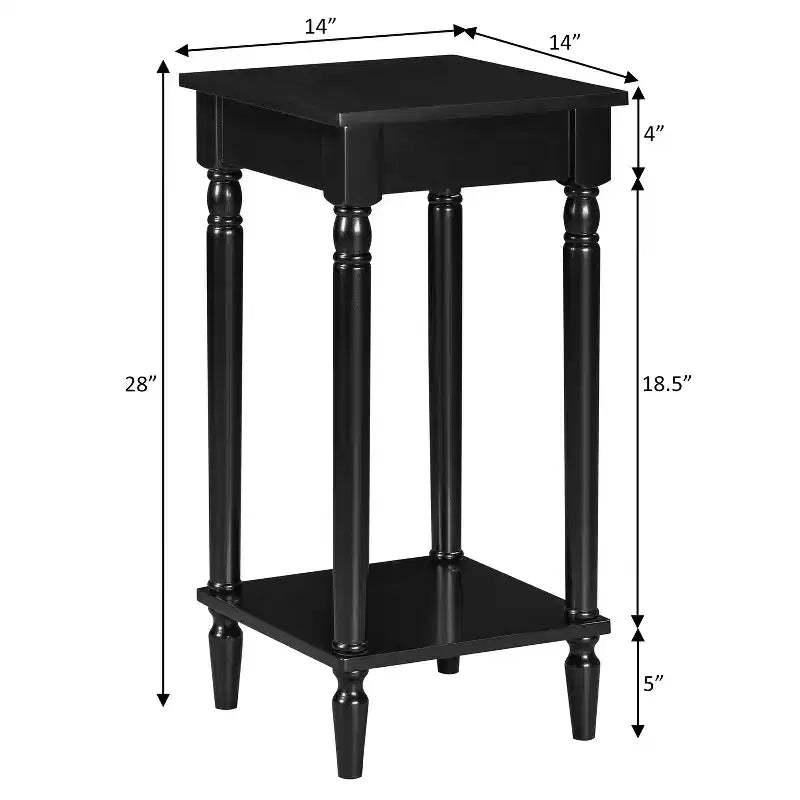 HomeStock Belmont Tavolino da Divano con Ripiano, Tavolino a Due Livelli con Gambe Scolpite per Soggiorno, Camera da Letno o Angolo Lettura