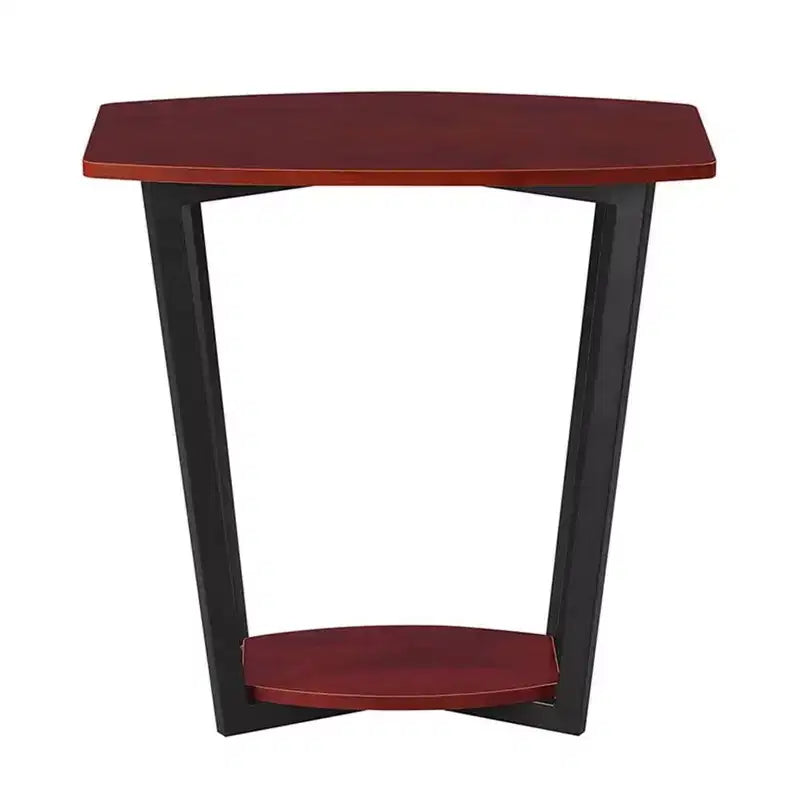 HomeStock Belmont Tavolino minimalista con lati in vetro temperato, superficie superiore elegante e ripiano inferiore aperto per riviste o libri