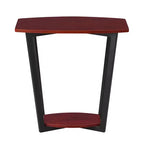 HomeStock Belmont Tavolino minimalista con lati in vetro temperato, superficie superiore elegante e ripiano inferiore aperto per riviste o libri