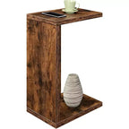 HomeStock Belmont Tavolino d'Appoggio Contemporaneo a C con Facile Accesso al Divano, Design Versatile Adatto a Poltrone e Stile Moderno Minimalista